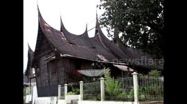 this is a minang heritage house village in Indonesia