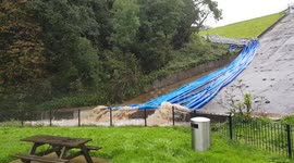 Toddbrook Reservoir Whaley Bridge pumping starts up again due to heavy rain