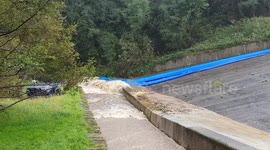 Toddbrook Reservoir Whaley Bridge pumping starts up