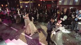 Couple dance with Mickey and Minnie Mouse in first Bollywood wedding at Disneyland Paris
