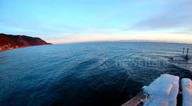 Baikal lake evening