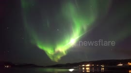 UK couple capture Nothern Lights illuminating Norway's sky