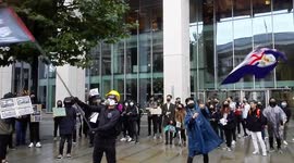 Supporters of Hong Kong protesters rally in UK's Manchester
