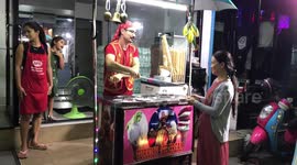 Turkish Ice Cream Seller Confuses Tourist With Tricks