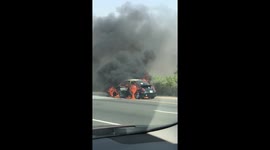 Car Explosion Sheikh Mohamed bin Zayed Rd Dubai