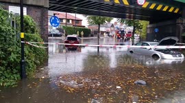 Cars stranded in floodwater as torrential rain batters Birmingham
