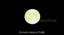 RARE full harvest moon rises on Friday the 13th