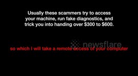 Tech support scammer freaks out...