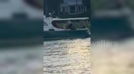 Justin Bieber filmed dancing with bride Hailey Baldwin on speedboat in US ahead of their wedding rehearsal dinner