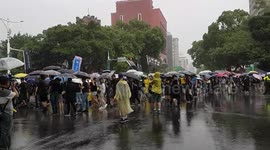 Democracy Rally in Taiwan in Support of Hong Kong Protestors