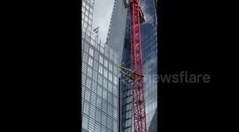 The Shard on lockdown as man scales neighbouring crane
