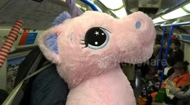 Unicorn spotted among the passengers on the London tube