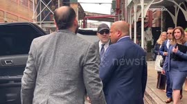 Harvey Weinstein leaving hotel to make court appearance