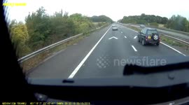Very dangerous driver almost hits a car. Dashcam