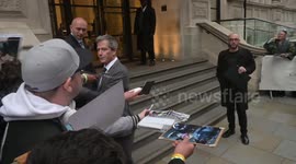 Ben Mendlelsohn greets fans when leaving to attend premiere of THE KING  at the 63rd London Film Festival