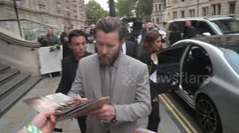 Stars from 'The King' and 'The Peanut Butter Falcon' films greet fans ahead of premiere at London Film Festival