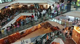 Protesters chant in Hong Kong mall against new anti-mask law