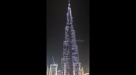 Middle Eastern skyscraper illuminated for 'Friends' 25-year anniversary