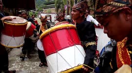 traditional music drum to entertain peoples in West Sumatra, Indonesia