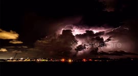 Intense lighting storm captured rolling through Oklahoma