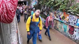 Terrifying zombies march through London for World Zombie Day