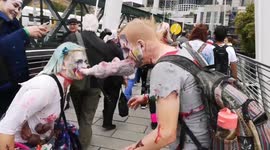Zombies Fight To Get Food