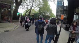 A Zombie Pranks The Public During The World Zombie Day In London