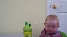 Cute Toddler Struggles to Stay Awake During Story Time