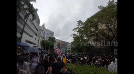 Protesters sing