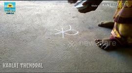 Kaalai thendral kolangal#Beautiful design# rangoli kolam// pandaga muggulu
