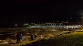 Timelapse of Keystone Dam during flooding in May 2019