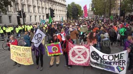 London police arrest 135 as Extinction Rebellion protesters take to the streets