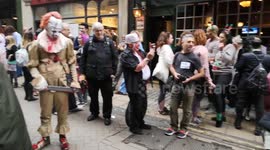 A Zombie Pennywise And Zombie Chucky Scare The Public During The Very Last World Zombie Day In London