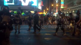 Police Gathered in Mong Kok