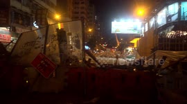 Barricade by protesters