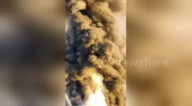 Plumes of smoke billow from battery warehouse in Lyon suburb