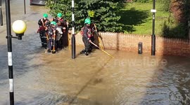 People being evacuated at Finsbury Park flood