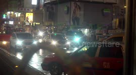 Barricades disrupt traffic at main intersection