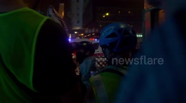 Reporter gets harassed for wearing gas mask