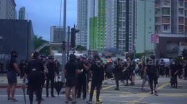 Traffic light is broken in protest