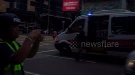 Arrival of police after taxi incident