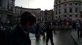 Extinction rebellion Protest in Trafalgar square