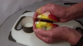 How to make a Rubik's Cube puzzle from an apple