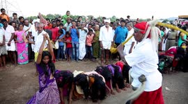 Controversial festival sees Indian women whipped 'to expel evil spirits'