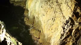 the famous cliff divers in acapulco, mexico at night