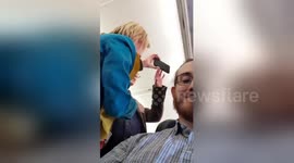 Newsflare Edit - #ExtinctionRebellion protestor stops our flight to Dublin from #LCY this morning. https://t.co/0FC8WA30EG
