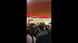 Captain Norwegian Spirit Booed by crowd leaves lobby