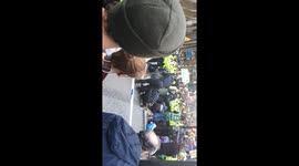 Police remove protestors with welding equipment