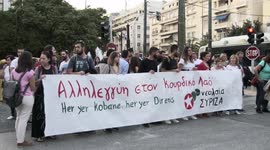 Pro-Kurdish protest takes place in Athens, Greece