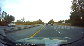 Rollover accident caught on dashcam in Florida